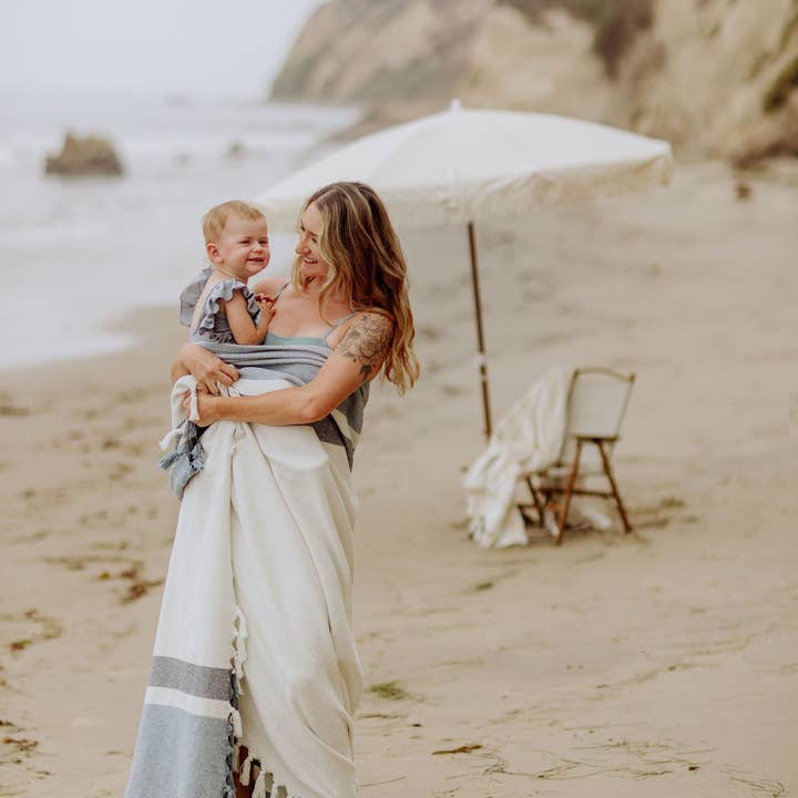 Beach State Oceanside Beach Blanket - High Tide Stripe for wholesale on Faire12