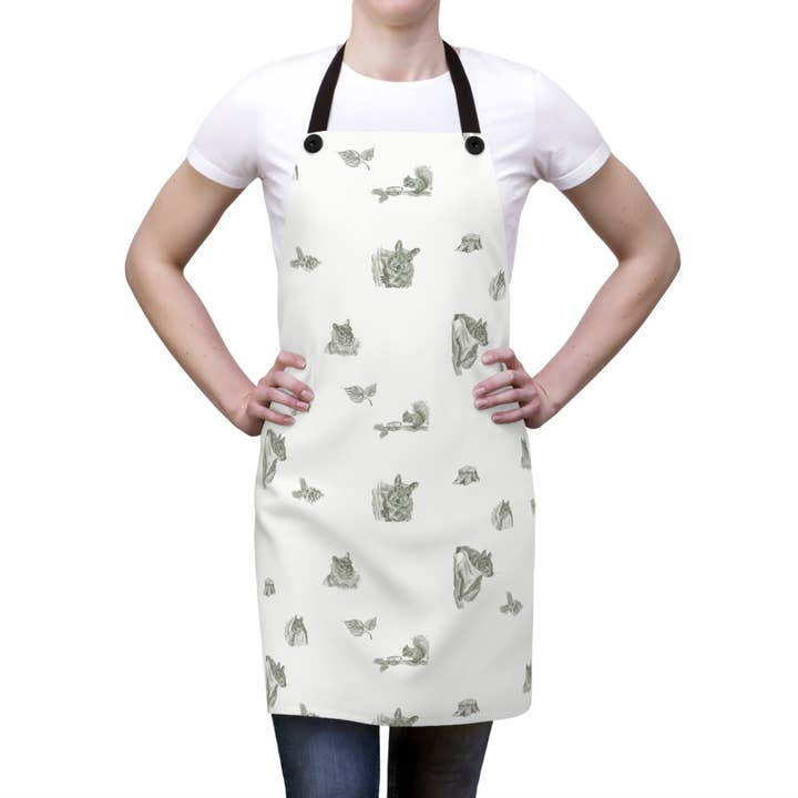 Fox & Willow Design Studio - Venta al por mayor Delantales - Forest Friends: delantal con forma de ardilla