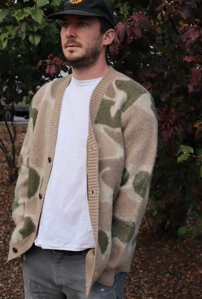 Good Days - Wholesale Cardigan - Men's - Camo Mohair Cardigan
