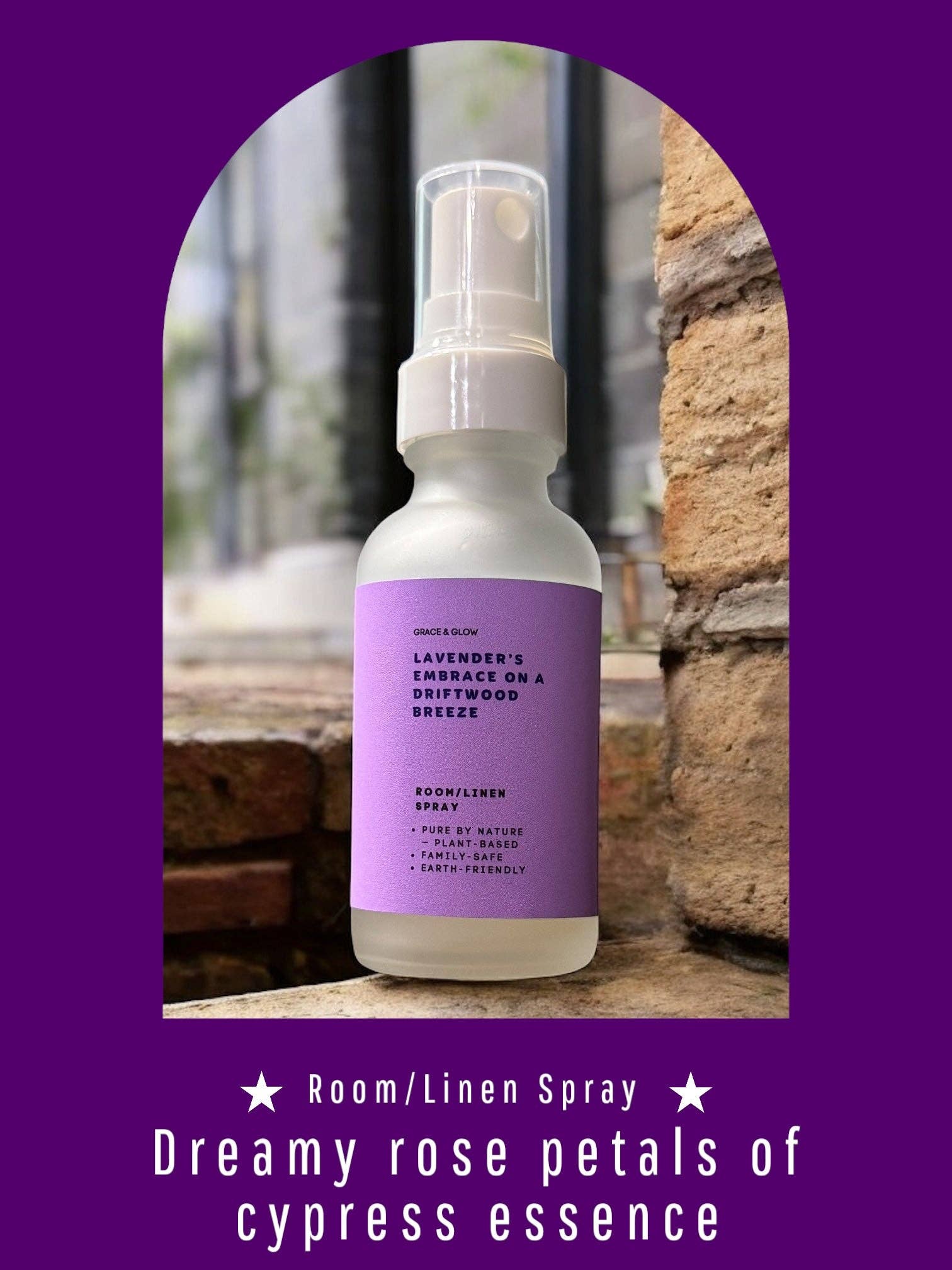 Kendranique's Creations - Wholesale Room & Linen Spray - Grace & Glow Room & Linen Spray | Core Collection | Lavender's Embrace on a Driftwood Breeze4
