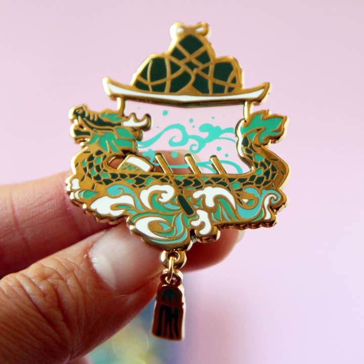 Linai - Wholesale Lapel Pin/Button - Lantern Series: Dragon Boat Festival Enamel Pin