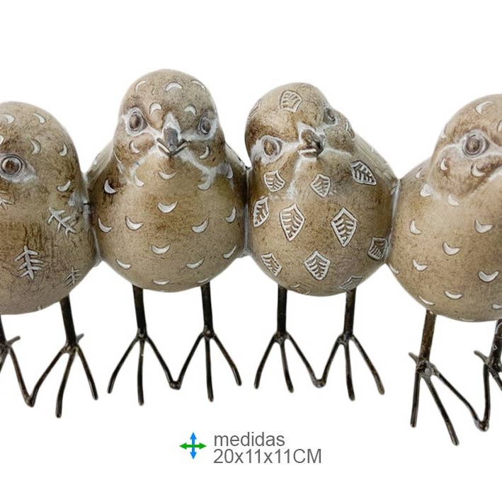Family Birds Resin 20x11x11cm for wholesale by Esoterica Arte