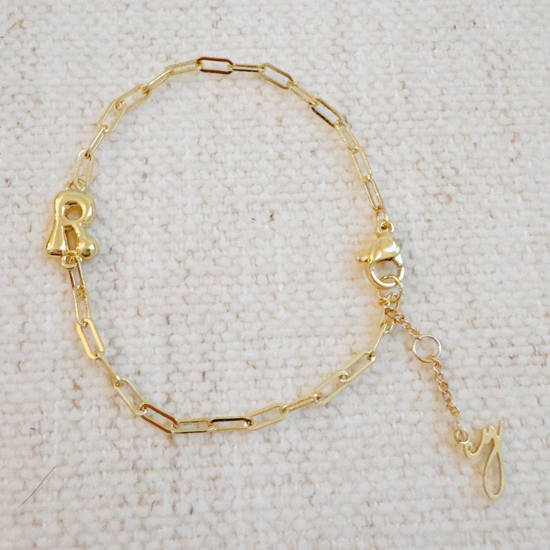 Ellison+Young - Wholesale Link & Chain Bracelet - Mini Balloon Initial Bracelet29