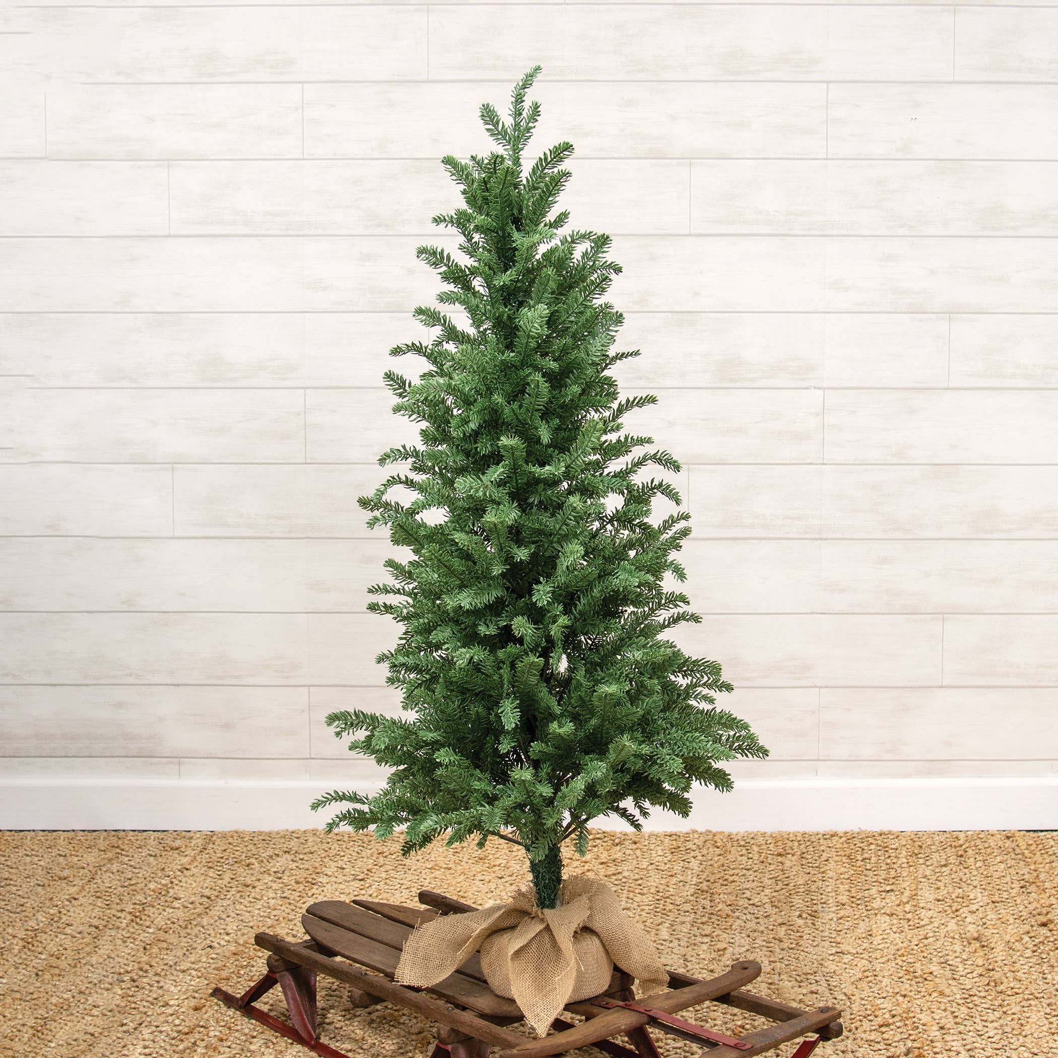 Col House Designs - Wholesale Christmas Decoration - Soft Touch Alpine Tree w/Burlap Base - 4 Ft.1