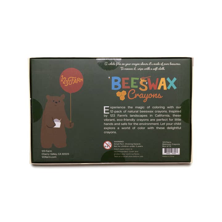 123 Farm - Wholesale Crayons - 12 Beeswax Crayons – Non-Toxic, Kid-Friendly Design