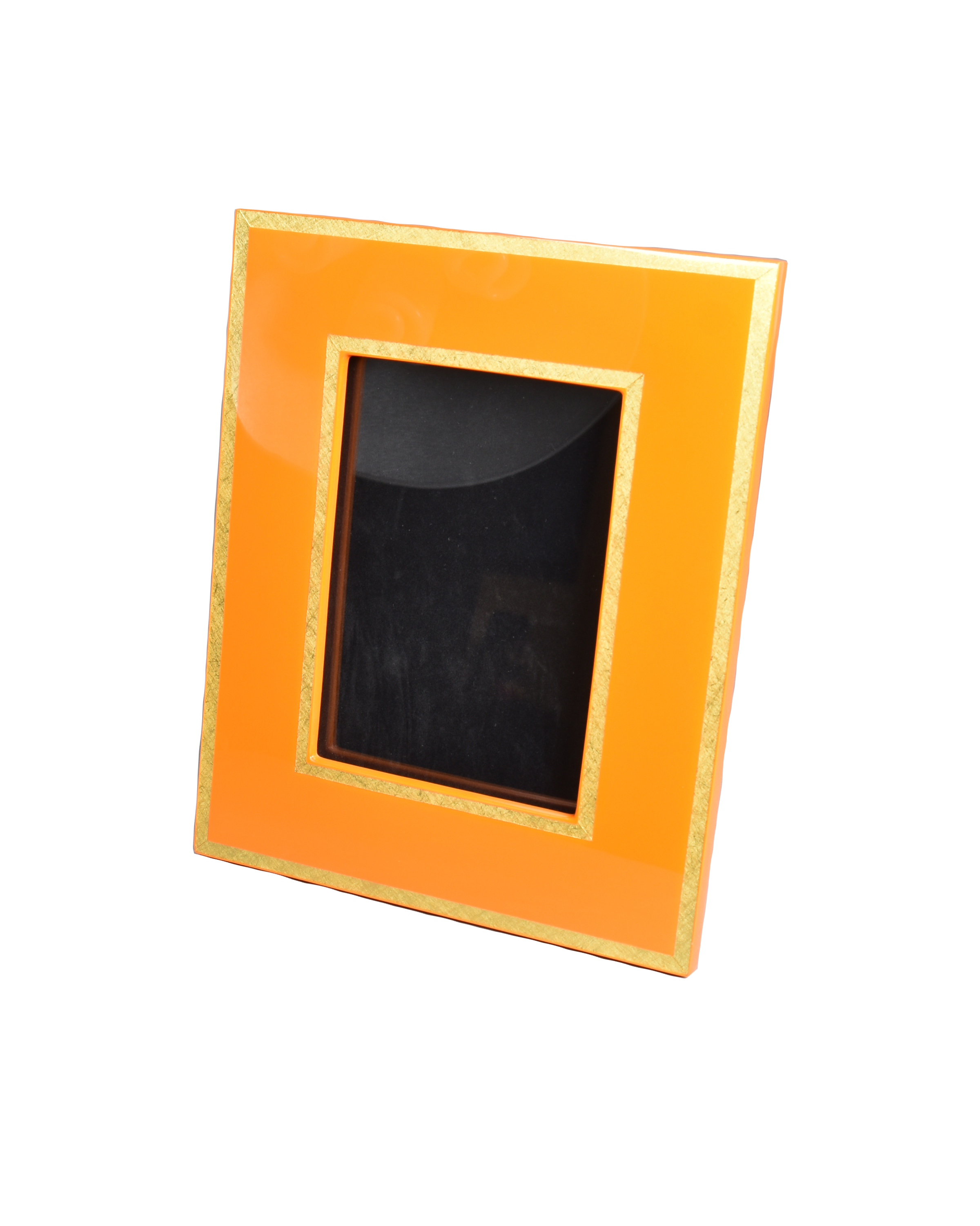 Pacific Connections - Wholesale Picture Frame - Orange with Shine Gold Leaf Trim - Picture Frame - PF-5OSGLT1