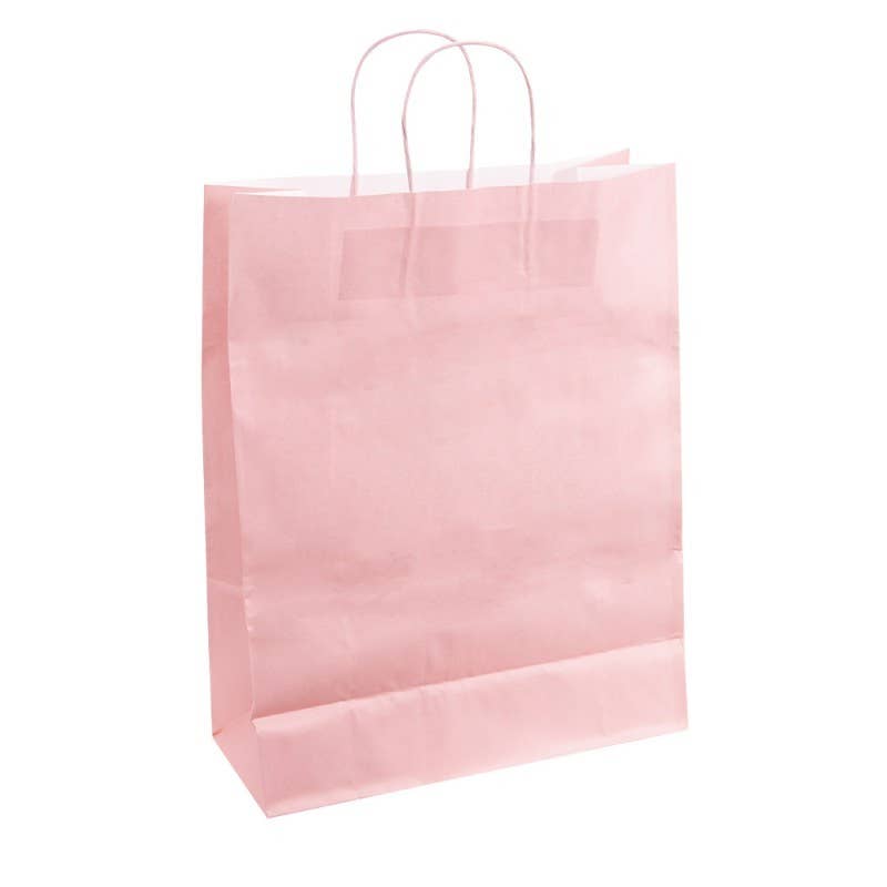 Deffrennes - Wholesale Gift Bag - Pastel pink kraft paper bag 34x14x39.50