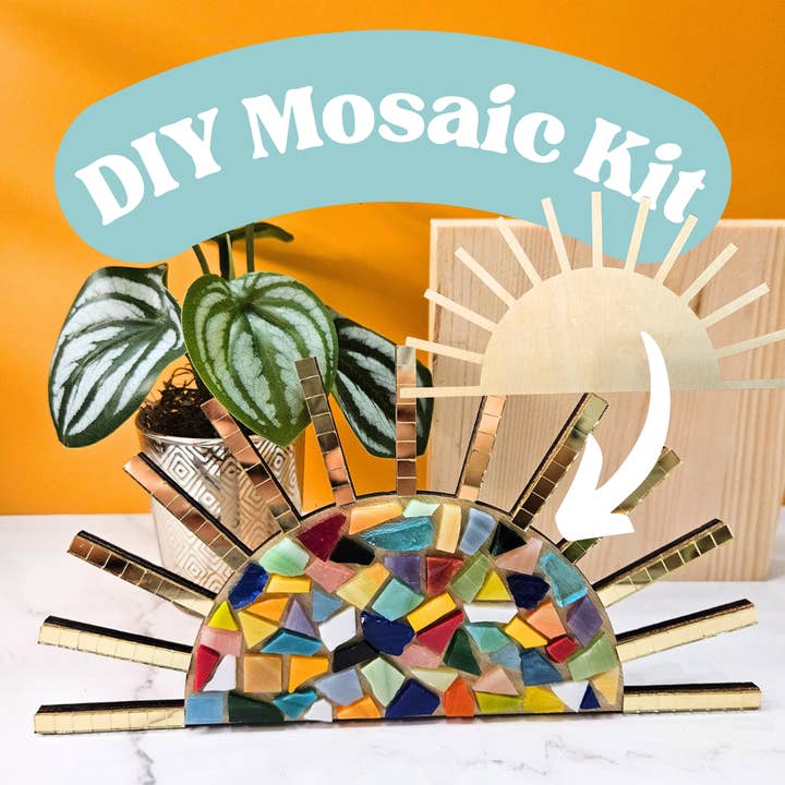 Mosaic Picnic - Wholesale DIY Craft Kit - Mosaic Sunshine DIY Craft Kit DIY Kit Handmade Artwork Gift