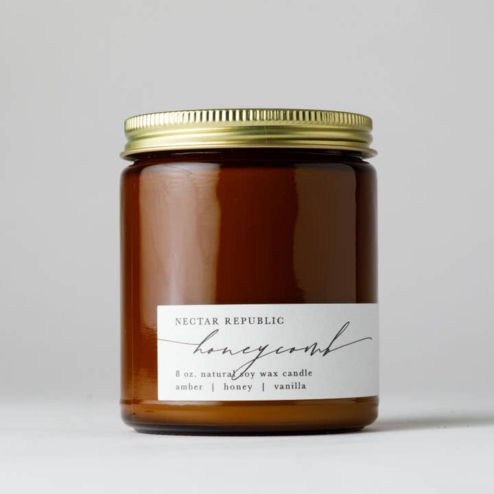 Honeycomb : Jar Soy Candle ( summer fall autumn ) for wholesale by Nectar Republic