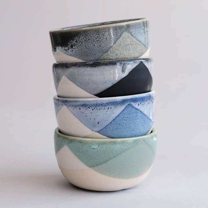 core - ice cream bowl - 4"x3" - handmade, porcelain for wholesale by FHAR Studio