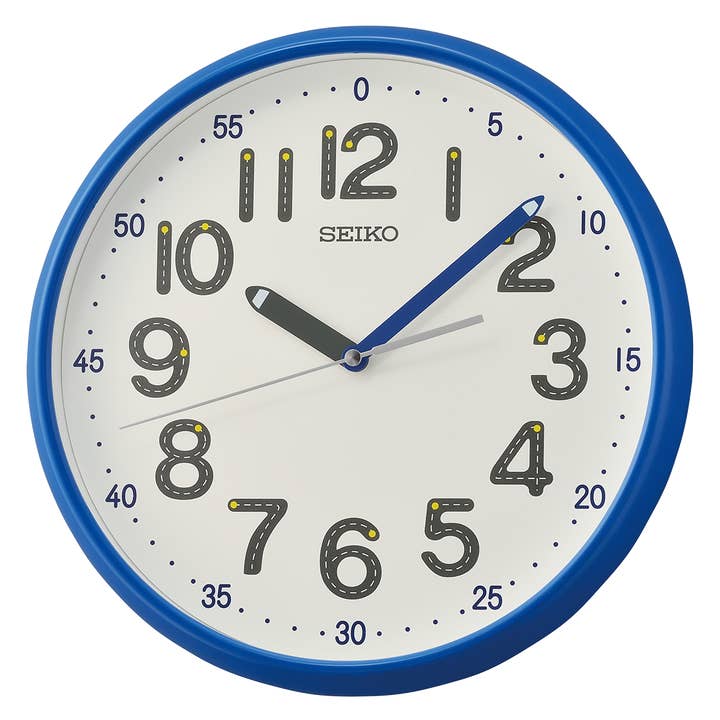 Seiko Clocks USA - Wholesale Wall Clock - 12" Seiko Shuyona Wall Clock, Blue