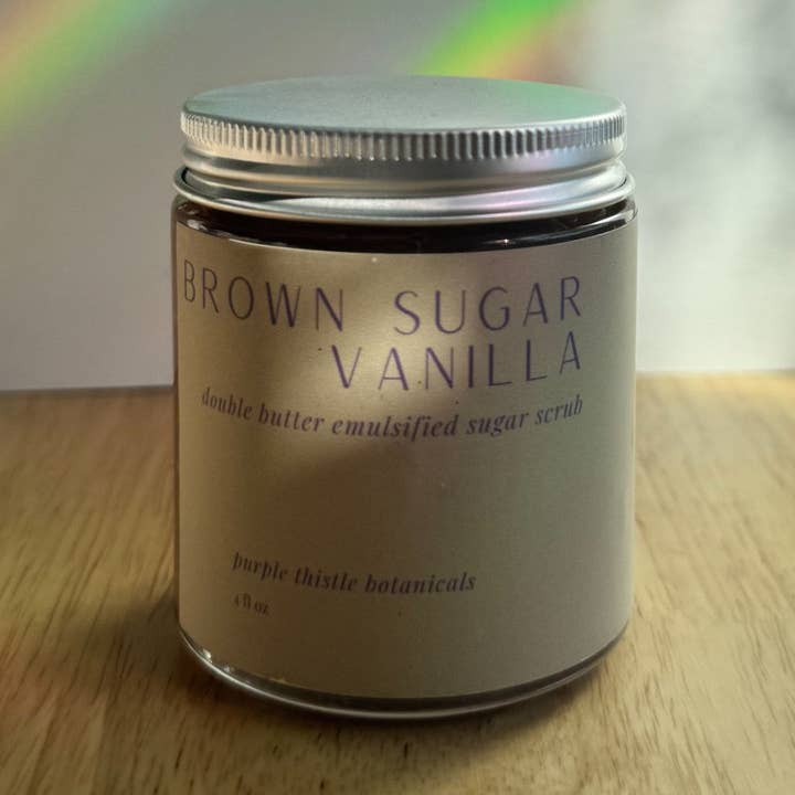 Naomi's Happy Place Shop – wholesale Kroppsskrubb/Exfoliant – Brunt socker + vanilj dubbel smör emulgerad sockerskrubb0