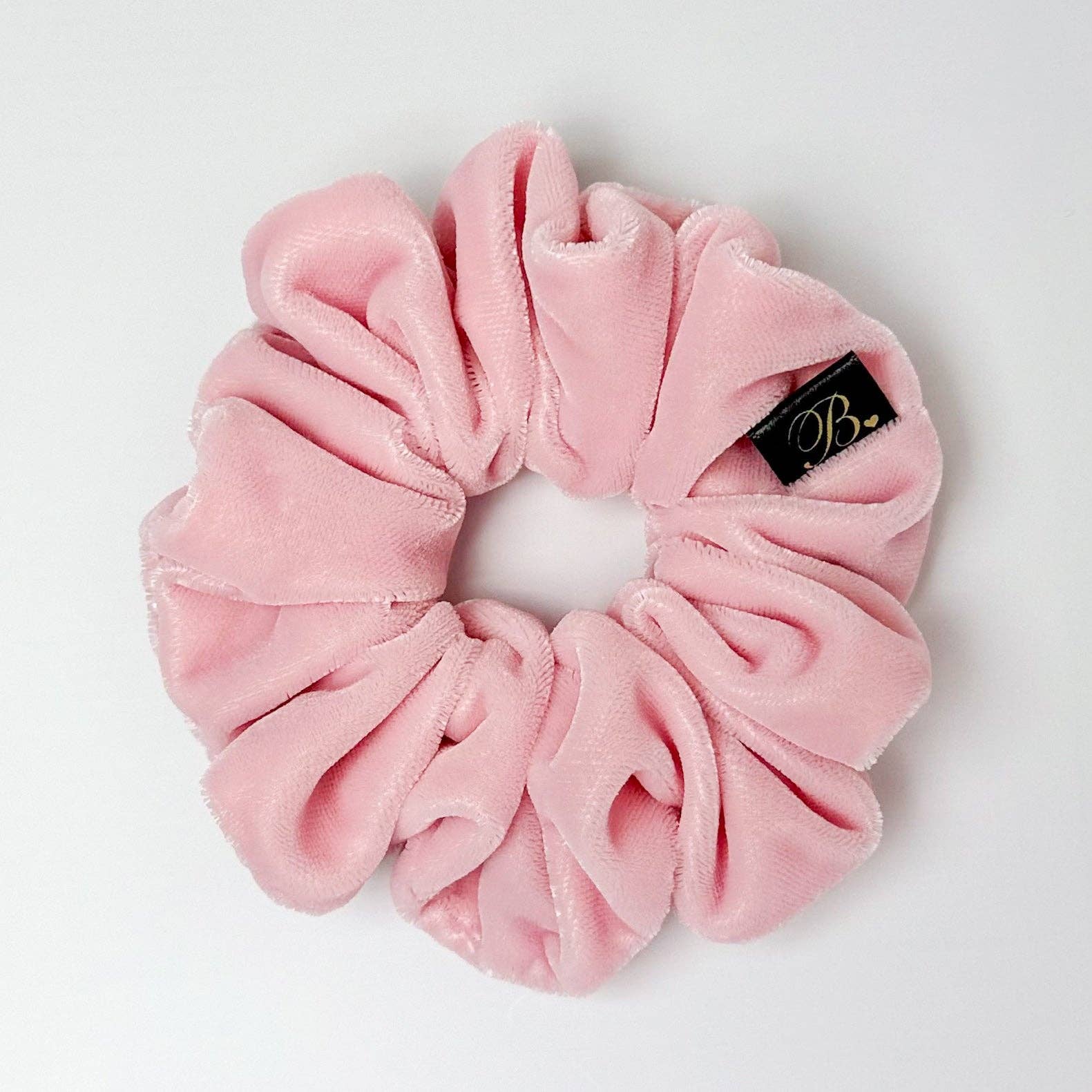 B. LUVV & CO. - Wholesale Scrunchie - Women's - Plush Velvet Scrunchie in Pink Cloud
