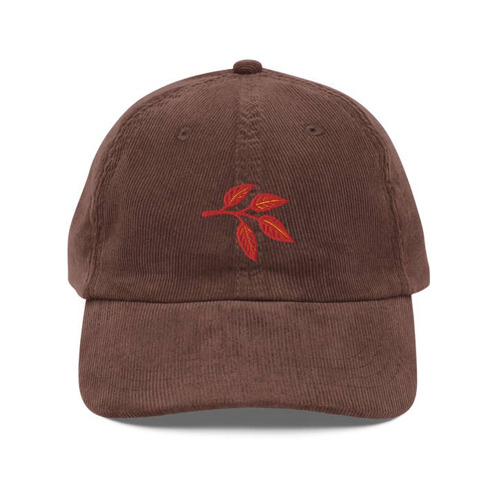 Leaves Vintage Corduroy Cap for wholesale by Julie Annette Studios