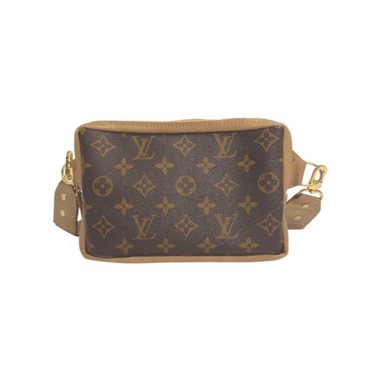 Beaudin Wholesale - Wholesale Belt Bag - Women's - Bella Belt Bag In Bronze Leather | Upcycled LV Full Front
