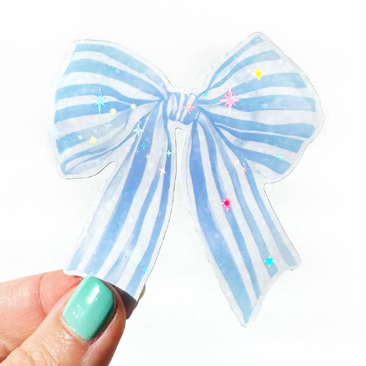 Trendy Watercolour Ribbon / Bow Glitter Sticker (6 Colours)Â for wholesale by Julia Ockert