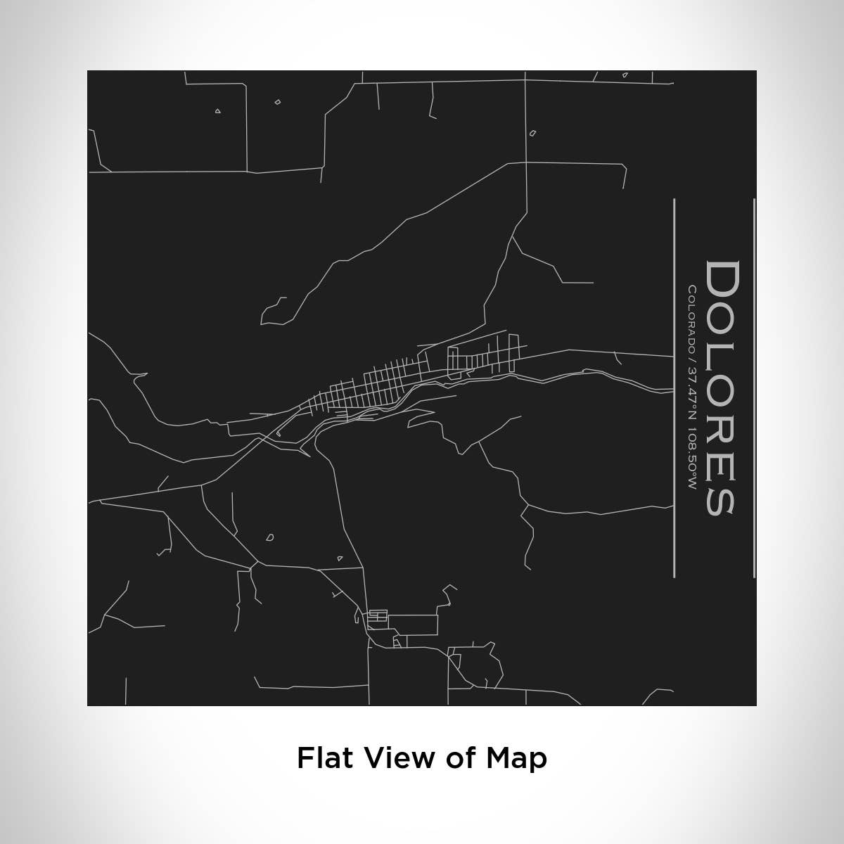 JACE.design - Wholesale Insulated Mug/Tumbler - Dolores CO Map Tumbler in Matte Black1