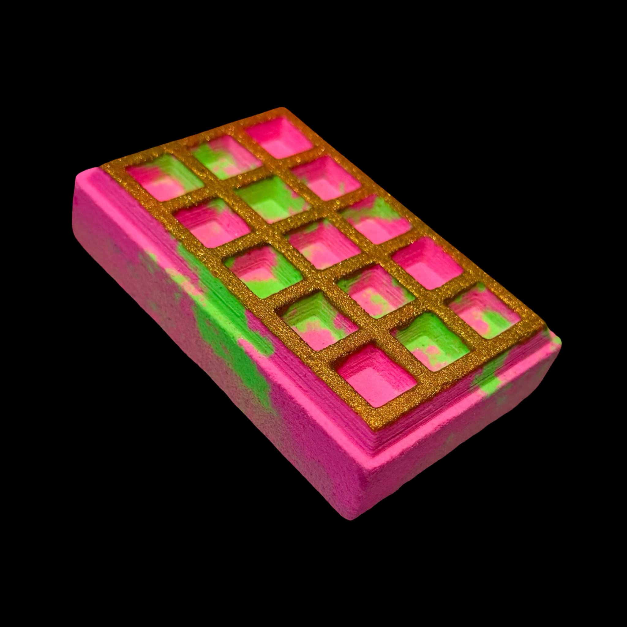 Phoenix Bath and Body - Vente Bombe de bain/poudre effervescente pour le bain - Sucettes Pomme Caramel Gaufre Bombe de Bain - Peinte - Grande1