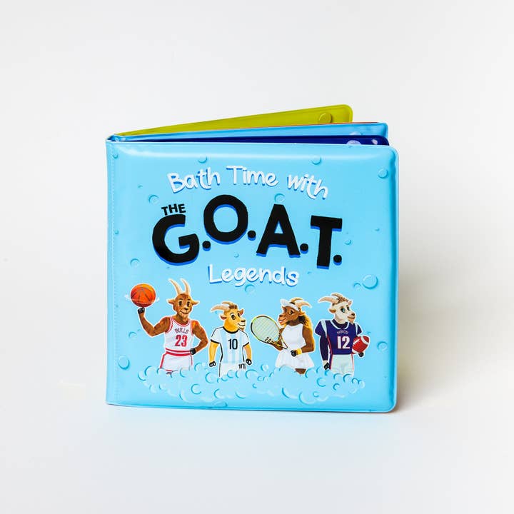 L'heure du bain avec les légendes GOAT - Livre de bain sportif pour la vente par GOAT Academy