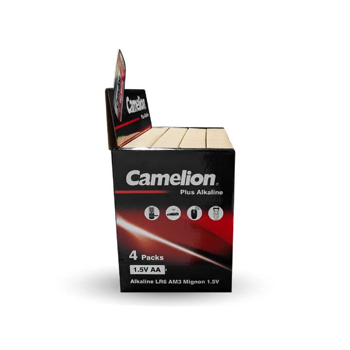 Camelion Battery - Wholesale Retailer display – Paper & novelty - Camelion AA Plus Alkaline 96Pk Box Counter Display (4pk)4