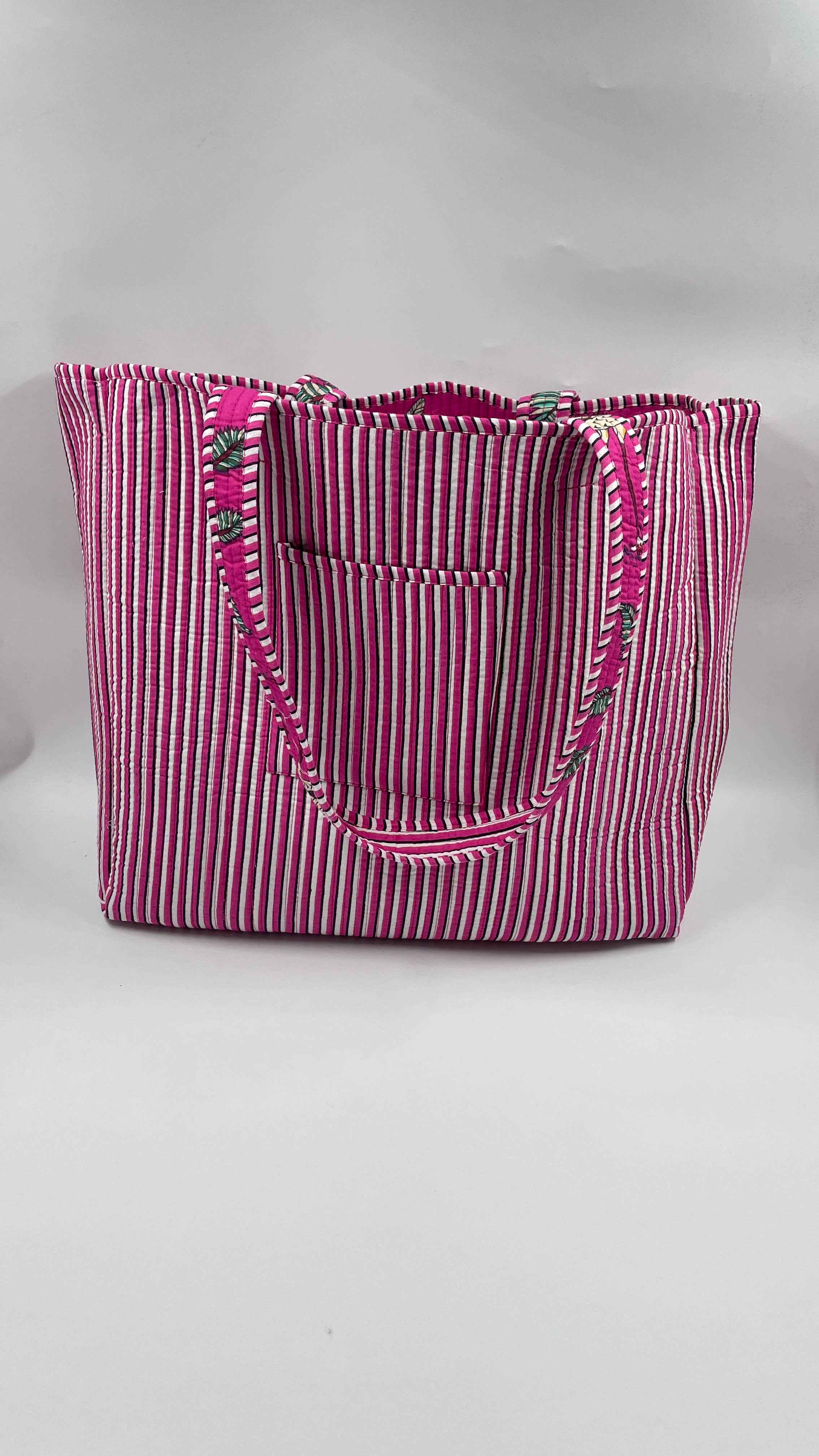 Funky Yak Ltd - Wholesale Tote Bag - Women's - 100% Cotton Kantha Quilted Boho Animal Reversible Tote Bag 2