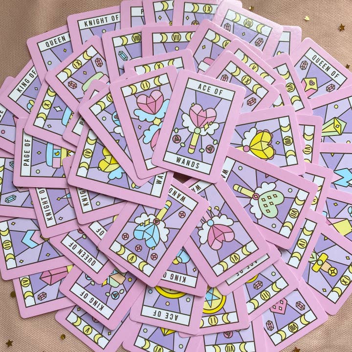 Loveli Atelier – wholesale Tarot cards – Travel Sized Tarot Cards | Moonlight Crystal Mini Tarot Deck2