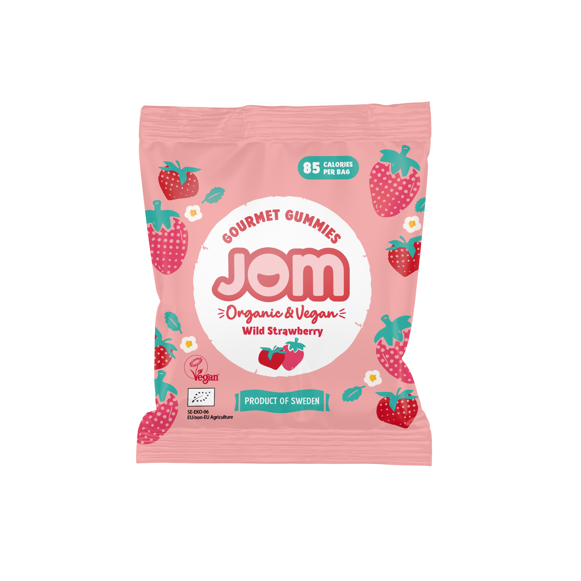 JOM - Wholesale Gummy - Organic & Vegan Snack Pack - Wild Strawberry Gummies2