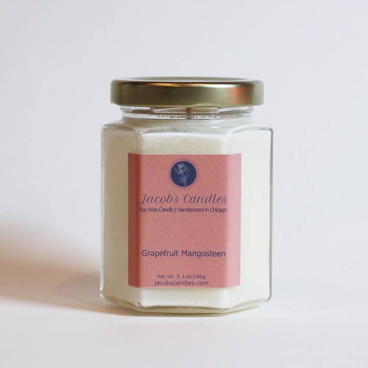 Grapefruit Mangosteen | Handpoured Soy Wax Candle for wholesale by Jacob’s Candles