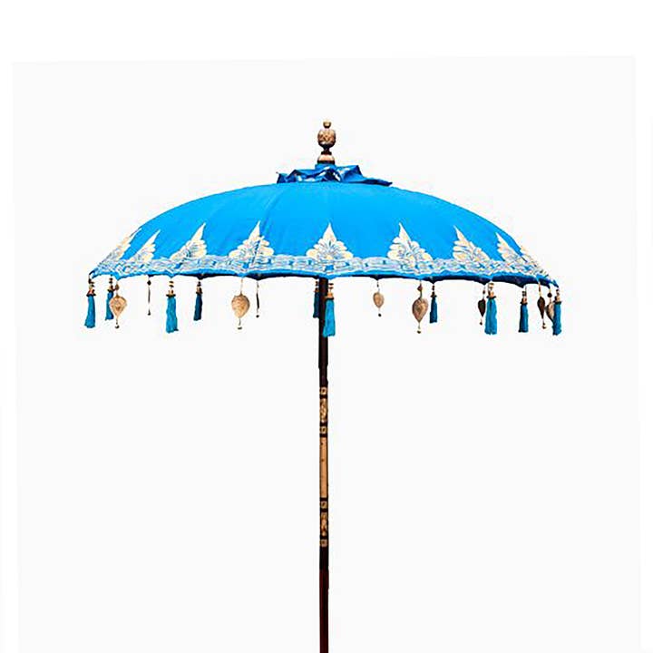 AWGifts Europe - Venta al por mayor Paraguas - Unisex - Sombrilla de patio Bali, de algodón, decoración turquesa, 2 m