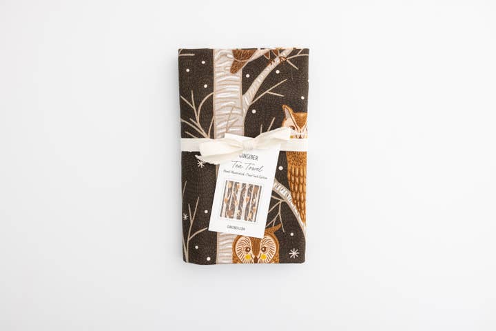 Gingiber - Wholesale Tea Towel - Owl Tea Towel