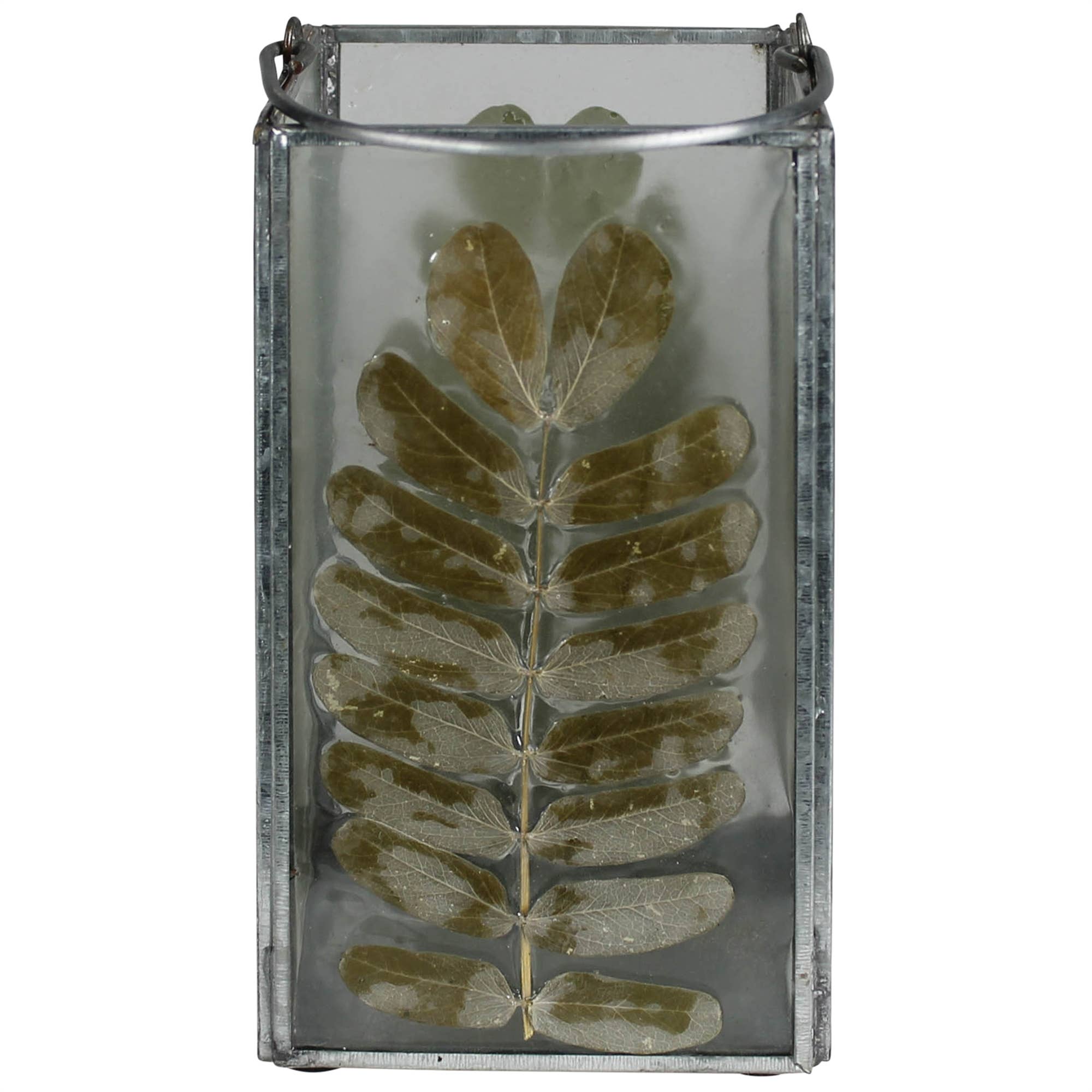 HomArt – wholesale Ljushållare – Emaljerad orkan, grönt blad - Sm Square0