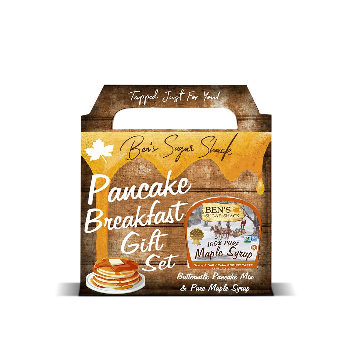 Ben's Sugar Shack - Wholesale Set cadeautasjes - Geschenkset pannenkoek en siroop
