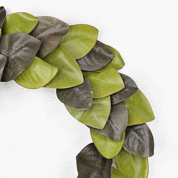 Impressive Enterprises, Inc. - Wholesale Wreath - ISB69600- 22in Elegant Magnolia Leaves Wreath-4