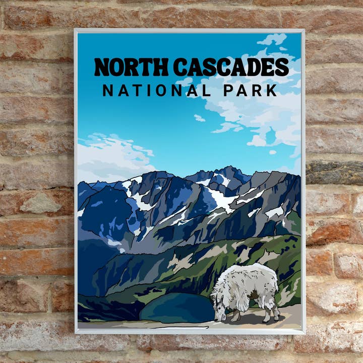 Wild Life Design Co. - Wholesale Poster - North Cascades National Park - Liberty Bell Mountain Poster | Travel Print