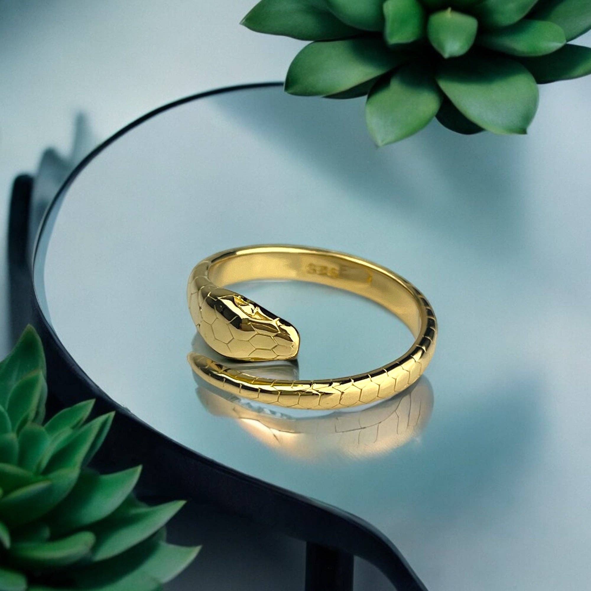 MadamLili – Anel de banda por atacado – Anel de cobra ajustável em prata 925 com banho de ouro | Joia de luxo marcante1