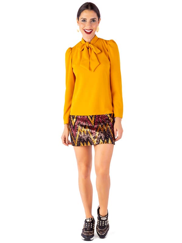 Robe en résille avec nœud pailleté sur le devant pour la vente par ZUMBI Fashion Store