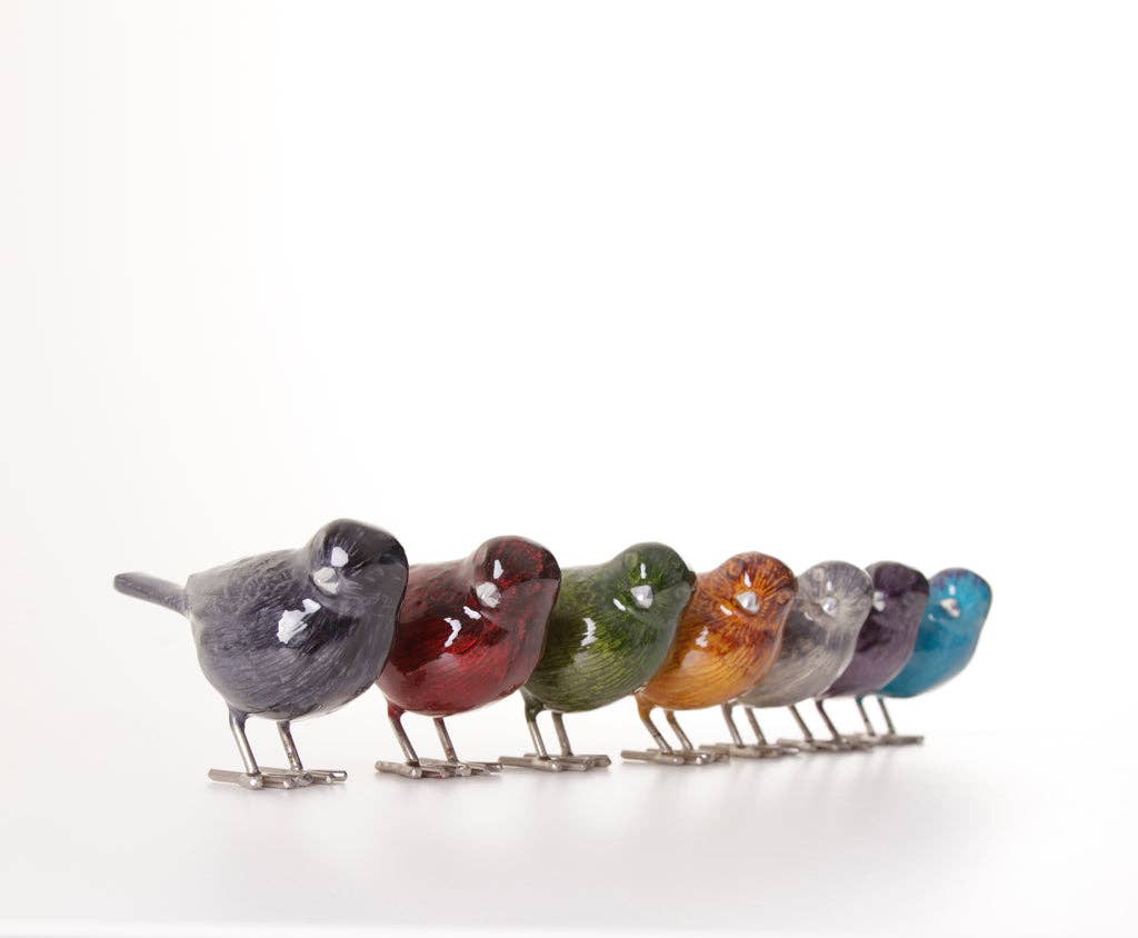 Tilnar Art - Wholesale Decorative Figurine - Brushed Lime Bird 12.5 cm3