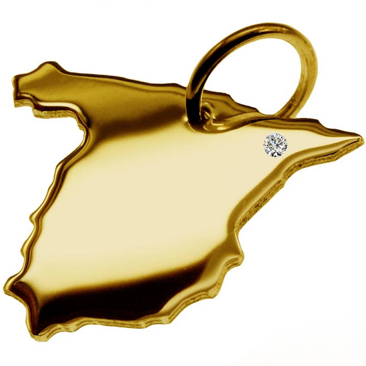 Hänge i form av en karta över Spanien för wholesale av S.W.w. Schmuckwaren GmbH