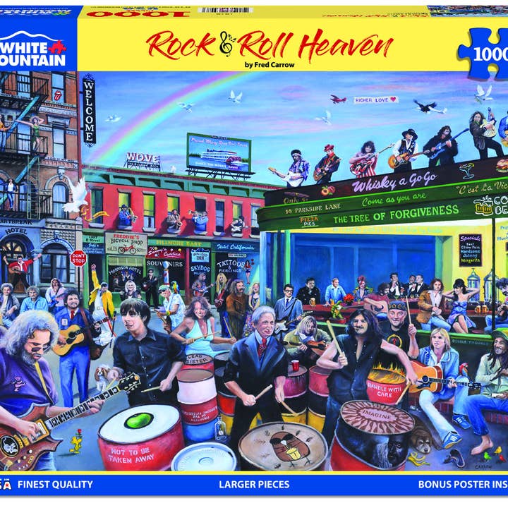 White Mountain Puzzles - Wholesale Puzzle - Adult - Rock and Roll Heaven (1979pz) - 1000 Piece Jigsaw puzzle
