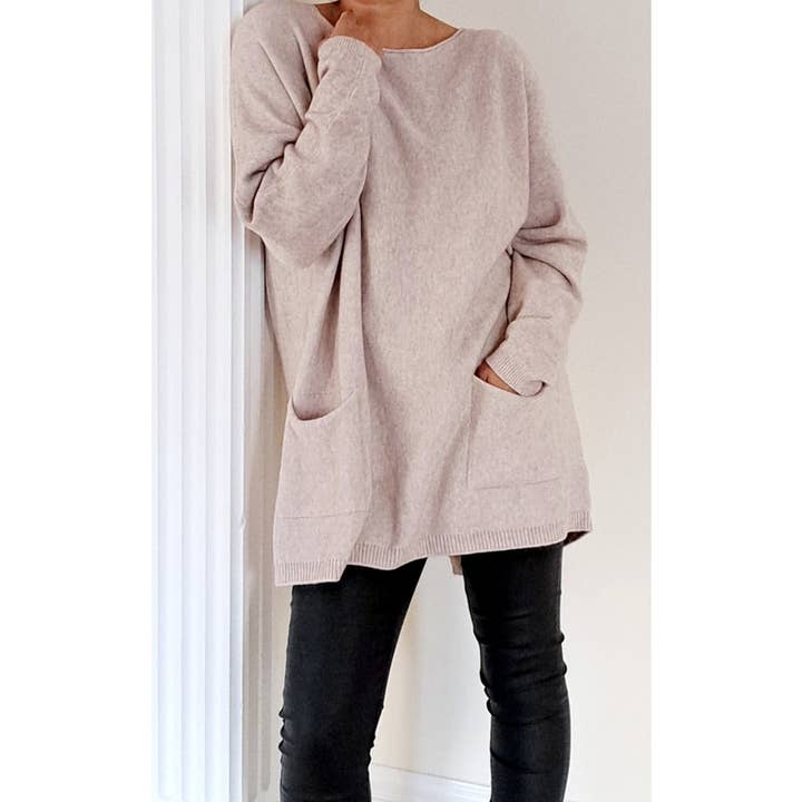 Bow Back Soft Knitted Jumper-2803V for wholesale by Paradiso Couture