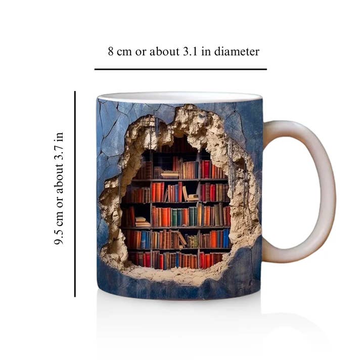 Moderny - Wholesale Coffee Mug - 3D Bookshelf Mug
