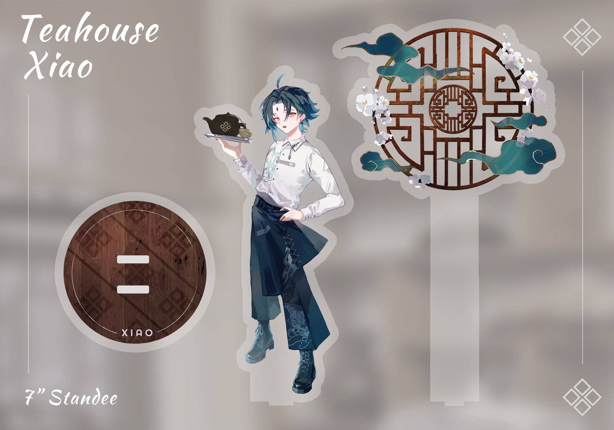 HideawayMelon - Wholesale Decorative figurine - Teahouse Xiao 3-Piece Acrylic Standee4