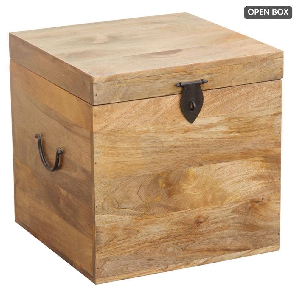 LOOMLAN - Wholesale Storage Bin - Square Rustic Storage Cube Trunk Farmhouse Jameson0
