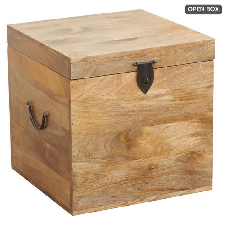 LOOMLAN - Wholesale Storage Bin - Square Rustic Storage Cube Trunk Farmhouse Jameson
