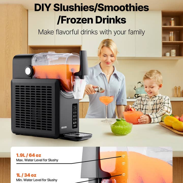 American Smart - Wholesale Kitchen Appliance - Slushie Machine, 2.6L/88oz No Ice Needed Slushy Machine for Home, Frozen Drink Maker with 5 Preset Programs, Margarita Machine with Self-Cleaning, Frozen Margaritas, Frapps, Milkshake & More0