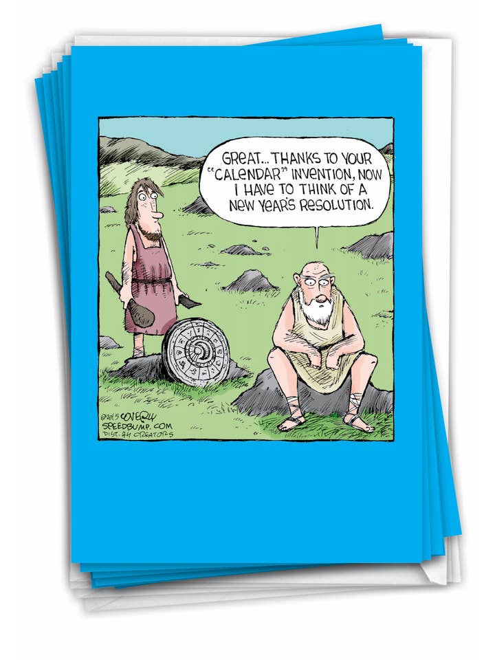 Caja de 12 tarjetas de Año Nuevo con diseño de calendario para venta al por mayor de NobleWorks