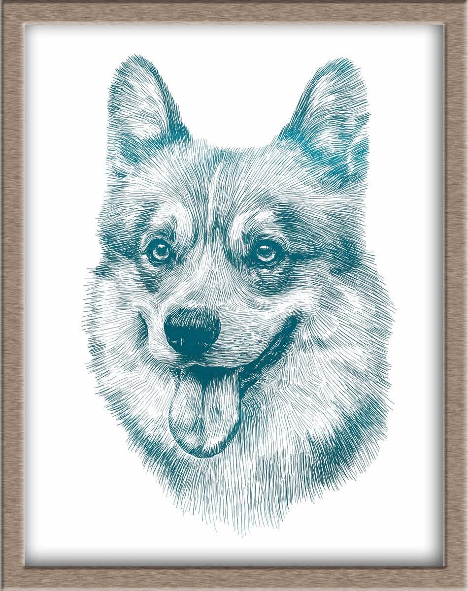 JoyousJoyfulJoyness - Wholesale Art Print - Corgi Foiled Art Print1
