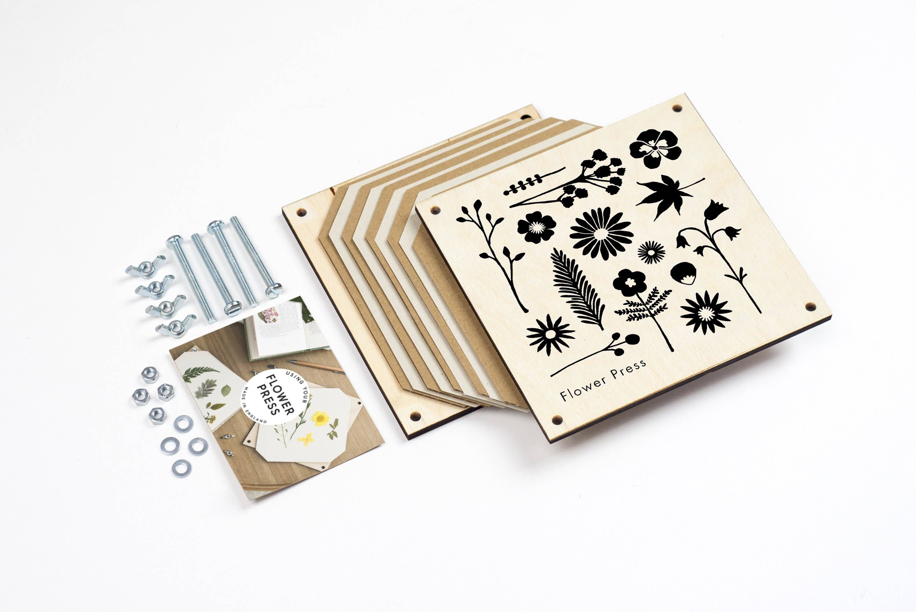 Studio Wald - UK Made - Wholesale DIY Craft Kit - Flower Press - Silhouette2