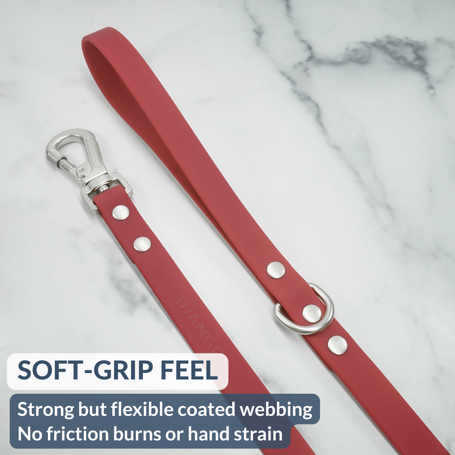 DJANGO - Wholesale Pet Leash - Dog - Tahoe Waterproof Dog Leash - Firelight Red2