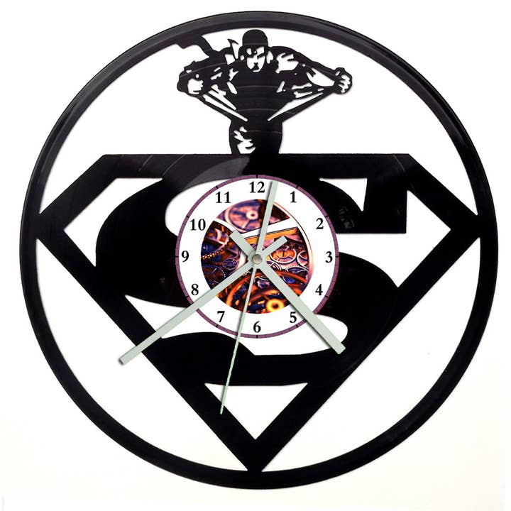 Vinyl Record Clock - Superman for engroshandel hos Broken Record